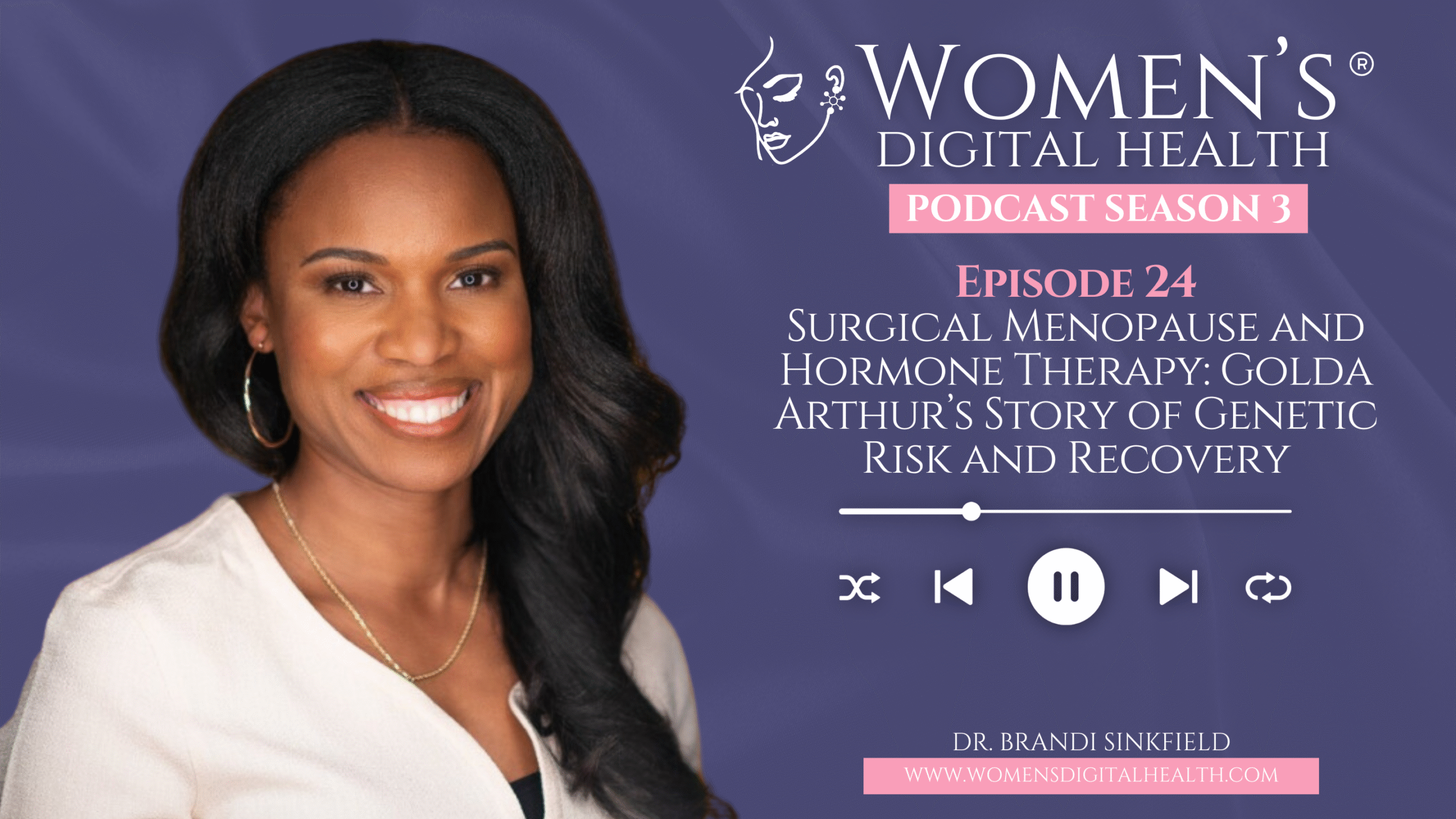 Episode 24: Surgical Menopause and Hormone Therapy: Golda Arthur’s Story of Genetic Risk and Recovery